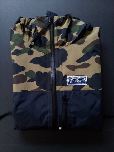 A Bathing Ape Bape Camo Nylon Windbreaker PertexShield Rain Jacket Made in Japan - Picture 6 of 23