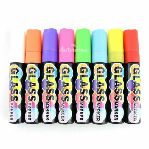 8X Liquid Chalk Marker Pens 2 Tips LED Writing Board Glass Art Pen Window 3-15mm - Picture 17 of 17