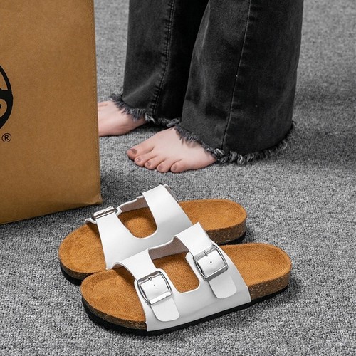 Sandalias de corcho con soporte para arco para mujer sandalias ligeras suaves para playa vacaciones - Imagen 17 de 18