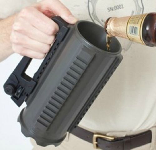 Military Mug Aluminum Detachable Carry Battle Beer Rail Mug Cup Black - Picture 2 of 12