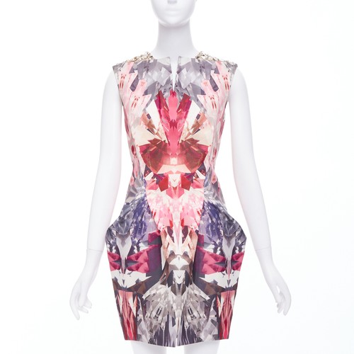 ALEXANDER MCQUEEN 2009 Natural Distinction Kaleidoscope crystal dress IT40 S