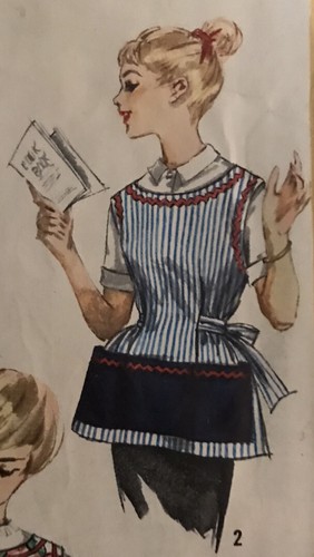 Simplicity 3206 Vintage 60s Sewing Pattern Men & Women's Apron Size: SMALL - Picture 4 of 11
