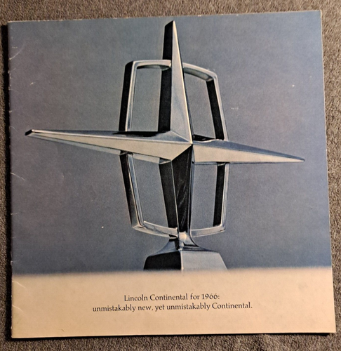 1966 Lincoln Continental Car Sales Brochure 8-TRACK LIMOUSINE Advertising