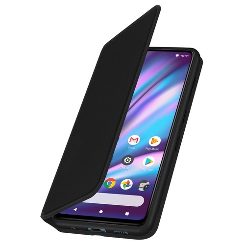 Housse Wiko View 5 / 5 Plus Étui Folio Portefeuille Fonction Support noir