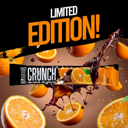 Protein Bars, Box of 12 x 64g - Warrior CRUNCH 20g High Protein, Low Sugar Snack - Picture 14 of 47