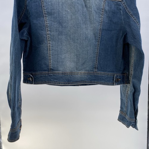Mossimo Cropped Denim Jean Jacket Long Sleeve Button Down Women’s Size XXL Coat - Bild 8 von 15