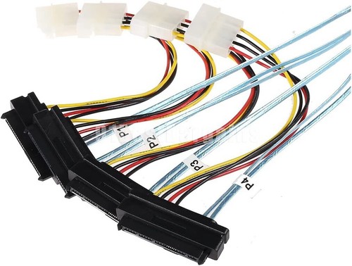 New 12Gbps Mini SAS SFF-8643 to 4xSAS SFF-8482 Cable RHS36-4819 - Picture 2 of 10