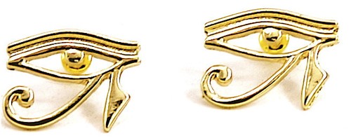 Eye Of Ra New Necklace with Earrings Pendant Set 18 Inch Long Egyptian Horus - Picture 6 of 6