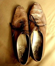 Vintage Salvatore Ferragamo Brown Loafer Shoe Women size 8 Used very scuffed