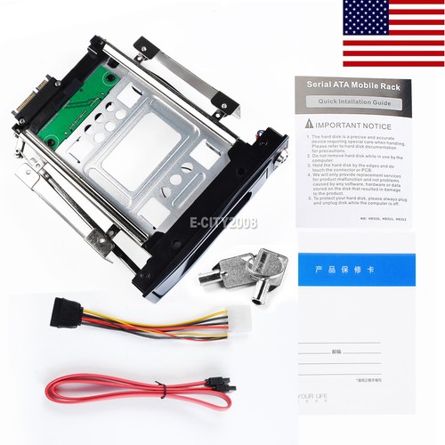 Single Bay 2.5" 3.5" SATA Hard Drive HDD SSD Hot Swap Mobile Rack Enclosure - Picture 1 of 11