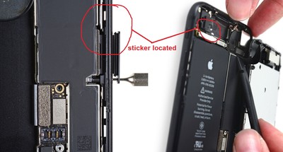 x1 iPhone plus i7+ water liquid damage indicator warranty