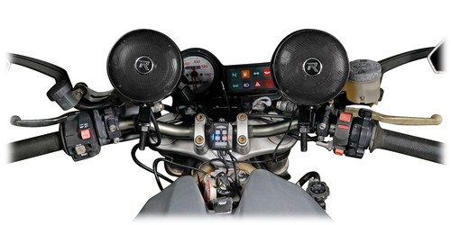 Altavoces de manillar sistema de audio Bluetooth para motocicleta Rockville para Honda MT5 - Imagen 7 de 10