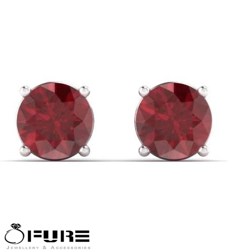 Women Girls Birthstone Round Diamond Cut Gold Silver Helix Tragus Stud Earrings - Picture 68 of 92