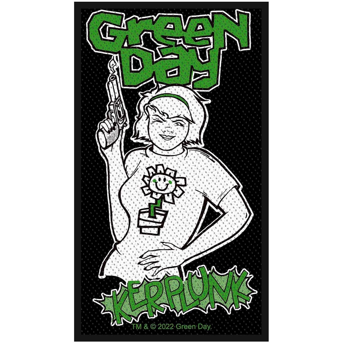GREEN DAY Patch: KERPLUNK: album girl pistol gun Official