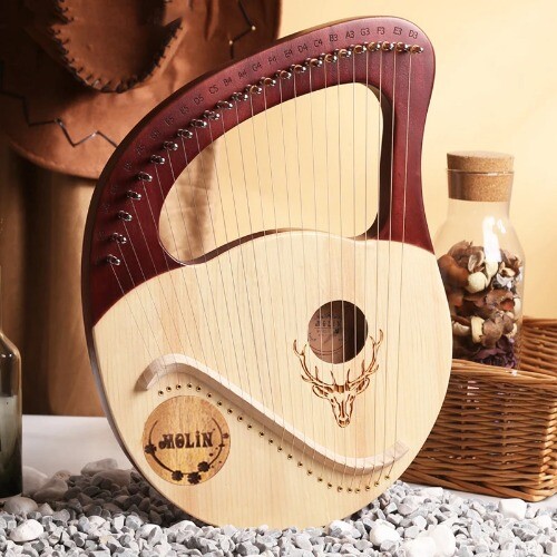 Lyre Harp 10/16/19/21/24 Strings Piano Harp With Tuning Wrench Spare Strings - Picture 16 of 52