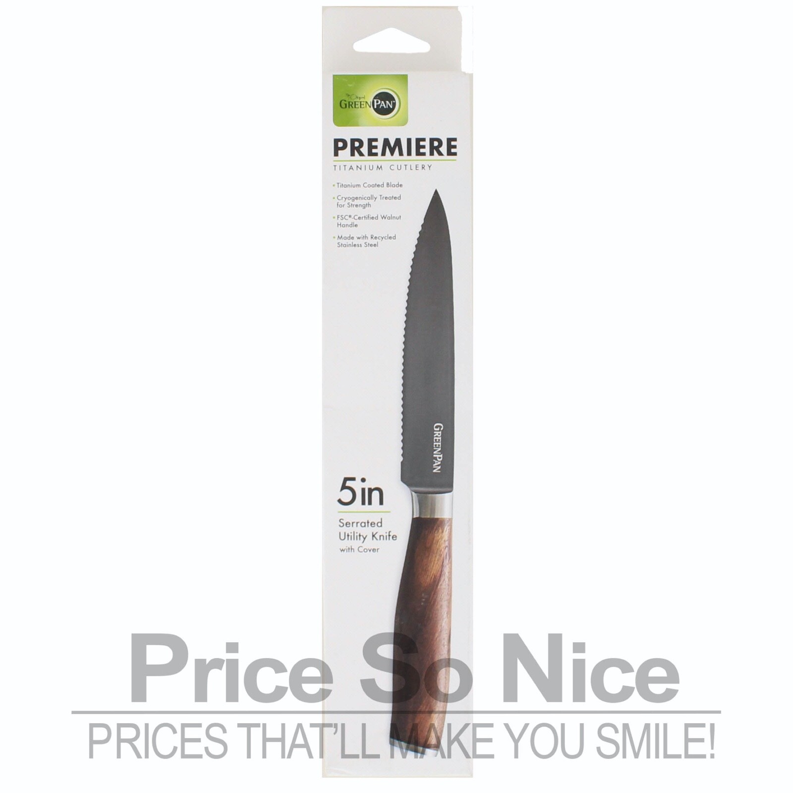 GreenPan Premiere Serrated Utility Knife, 5" with Cover MSRP