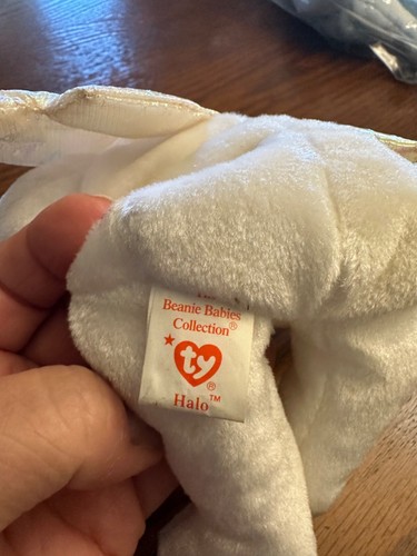 Ty Beanie Babies Halo the Angel Bear Toy - Picture 4 of 8