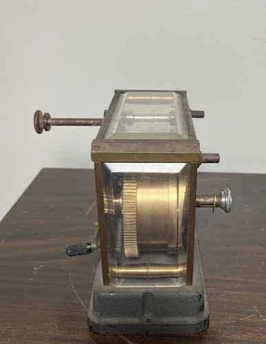 Antique Fire Response Ticker Tape Circa 1900's Brass & Glass Casing Clockwork - Picture 5 of 10