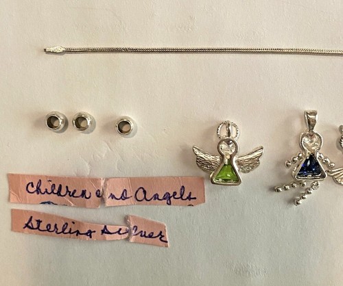 Child and Angel Charms .925 Sterling Silver and .925 Bracelet 7" ~ Made in Italy - Picture 5 of 7