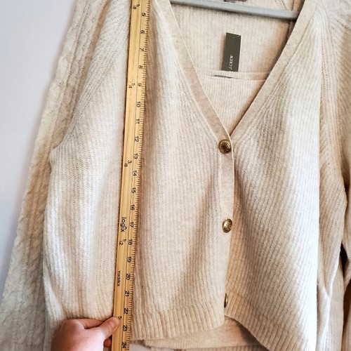 J. Crew 2 Piece Set 2X Meriono Wool Alpaca Blend Cardigan Sweater Tank Top Set - Picture 11 of 16