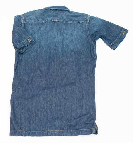 Polo Ralph Lauren Denim Dress Womens M Dark Blue Short Sleeve 100% Cotton Pocket - Picture 4 of 18