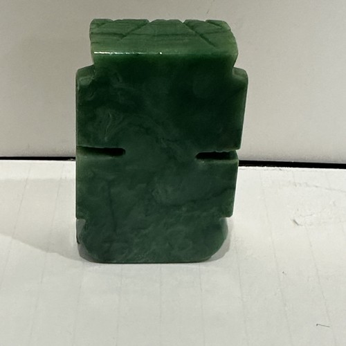 Vintage Statue Figurine Carved Stone Green Mayan Aztec 3" Tall Replacement Chess - Picture 4 of 11