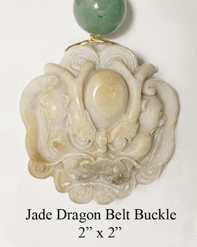 Jade Dragon Head Belt Buckle Necklace - Picture 8 of 16