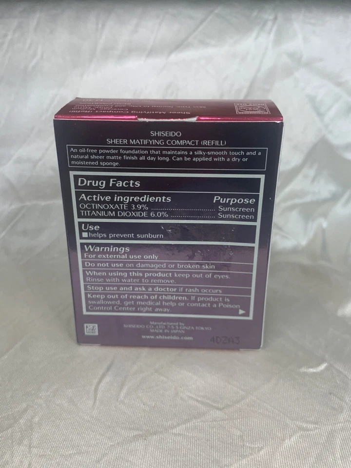 Shiseido Sheer Matifying Compact Refill 9.8g Foundation Very Rich Brown D 30 - Image 3 of 4