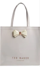 Ted Baker- ALACON- Plain Bow Large Icon Bag- Light Grey- NWT in Original Package