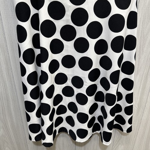 Vestido DRESS BARN para mujer (talla 4) sin mangas a lunares elástico cremallera trasera - Imagen 2 de 10
