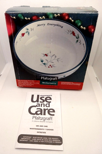 Pfaltzgraff Winterberry MERRY EVERYTHING 7" Candy Dish/Bowl - NEW - Picture 3 of 9