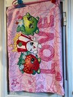 Set of 2 SHOPKINS Pillowcases Pink White Friendship Kookie Poppycorn FABRIC