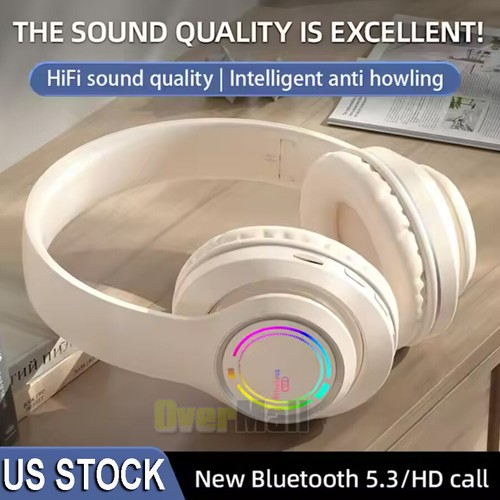Auriculares Bluetooth con cancelación activa de ruido Auriculares inalámbricos sobre la oreja con micrófono - Imagen 3 de 36