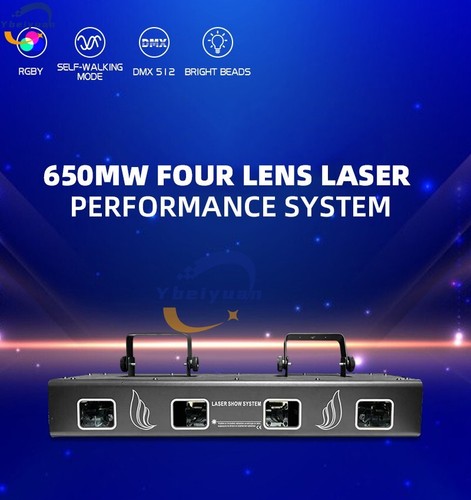 Quad Lens Powerful RGBY Laser Show System Stage Disco Party Christmas LaserLight - Picture 7 of 18