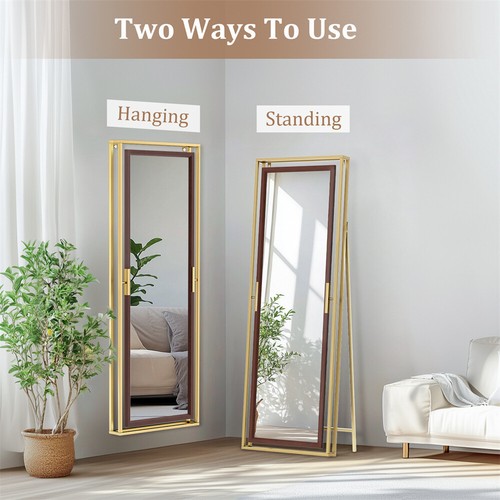 WISFOR Adjustable 160H Full Length Mirror FreeStanding Bedroom LivingRoom Mirror - Picture 9 of 10