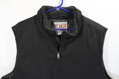 Heritage Brand Workwear WP Mens Sz XXL Black Canvas Vest Ranch Farm Work Casual - Picture 4 of 10
