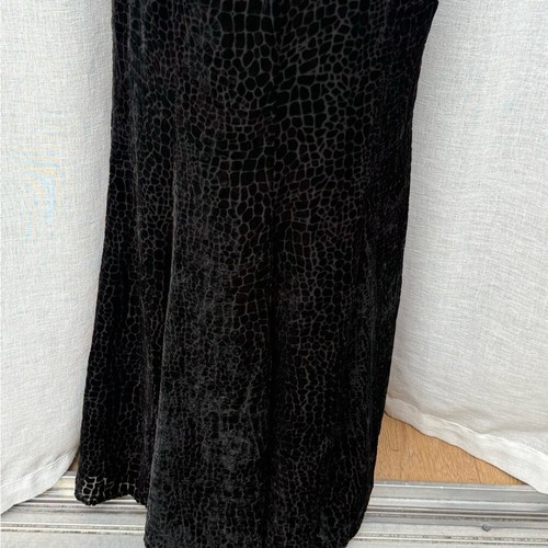 Georgiou Y2K Black Burnt Velvet Maxikleid Kleid - Bild 7 von 10