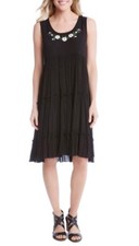 Karen Kane Embroidered Tiered A-Line Dress. Size S.