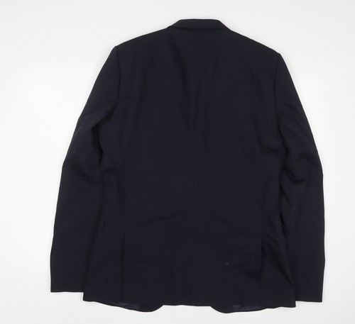 Selected Homme Herren Sakko Anzugjacke Blau Wolle Größe 42 Regular - Bild 2 von 10