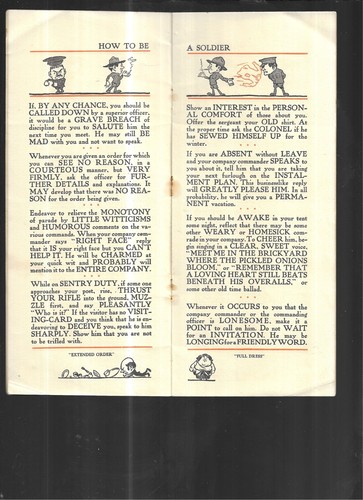 HOW TO BE A SOLDIER, BY BRAINLESS BARTES, 1917 MILITARY HUMOR BROCHURE - Picture 2 of 3