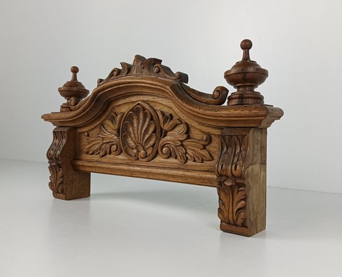 hand carved ornate Antique Pediment Over Door Wood reclaimed Architectural WOW - 第 5/10 張圖片