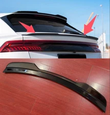 For Audi Q8 SQ8 RSQ8 19-2024 Glossy black Rear Tail Trunk Spoiler Wing Lip Trim