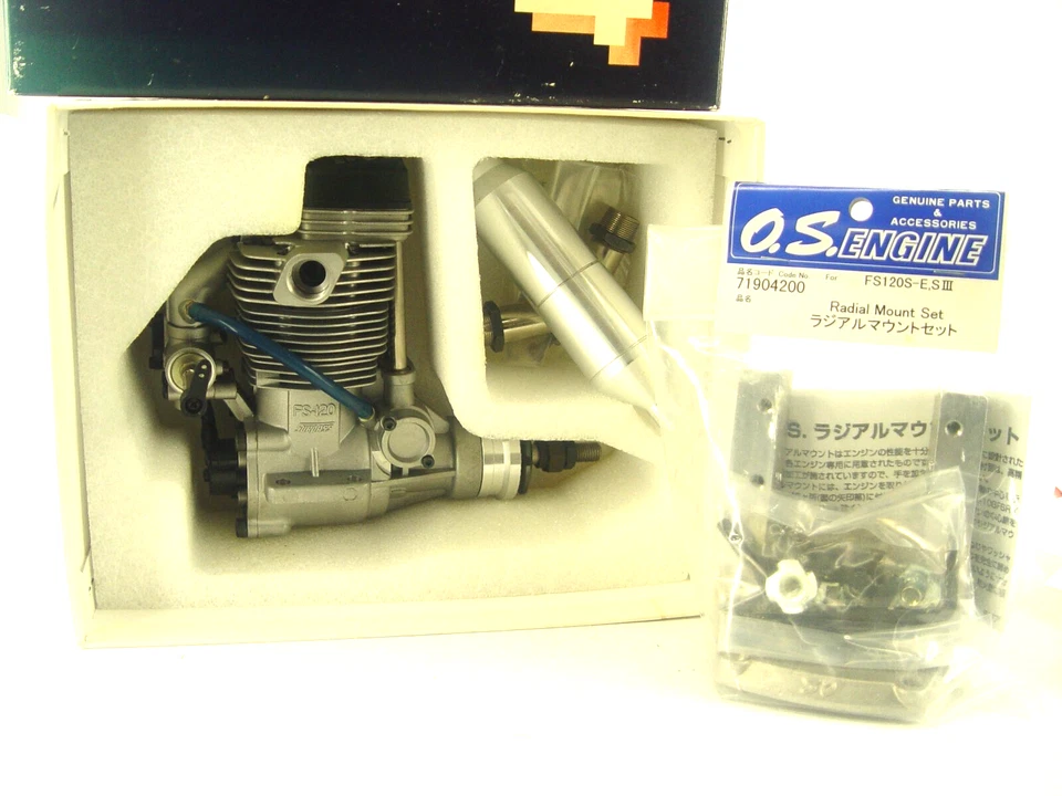 OS MAX FS 120 S III Viertakt Motor mit 2,13 PS  -  Graupner 1886 mit Montagesatz - Bild 2 von 4