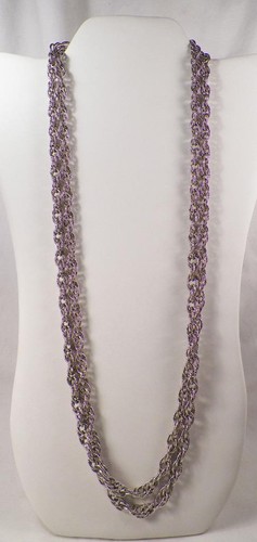 Silvertone Chain Necklace 60in. BoHo 1960s Versatile Strand String Vintage - Picture 2 of 3