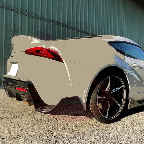 For Toyota Supra A90 A91 MK5 19-24 Real Carbon Rear Bumper Splitter Lip Aprons - Picture 6 of 11