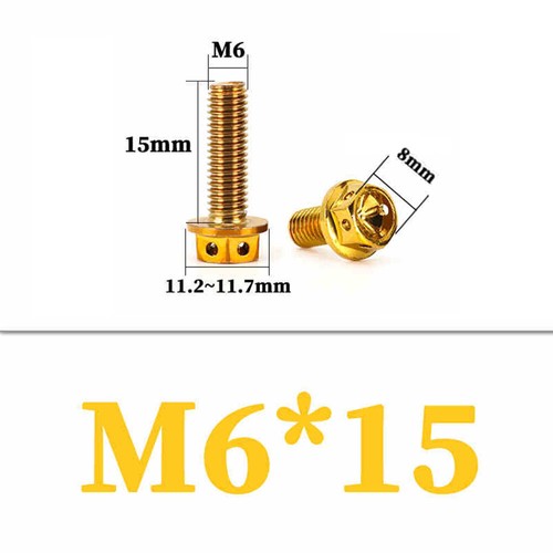 Stainless Steel Bolts M4 M5 M6 M8 M10 Hex Flange Head Hollow Motorcycle Screws - Picture 36 of 90
