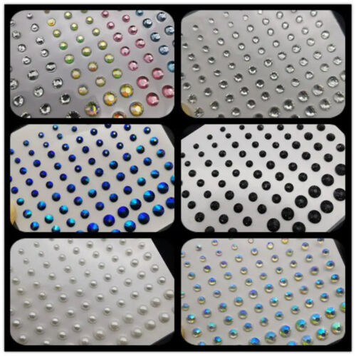 1~6PCS Eye Body Face Rhinestone Jewels Stickers Self Adhesive Crystal Rainbow Ma - 第 3/35 張圖片
