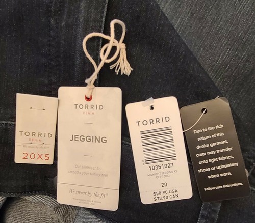Torrid 20XS Extra Short Denim Jeggings Dark Wash - Picture 11 of 11