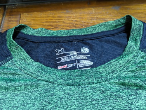 Under Armour Vanish Tee Stretch Heather T-Shirt Green Men's Large - Picture 3 of 5