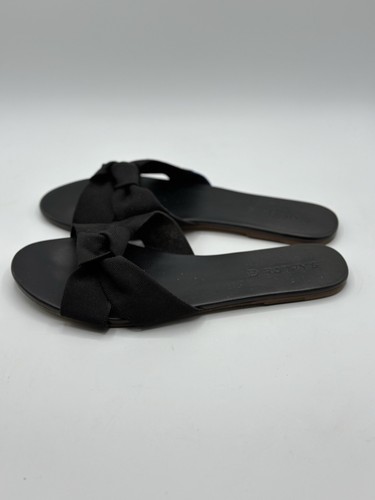 Rothy’s The Knot Vegan Leather & Hemp Black Slides Black Sandals Size 11 - Picture 3 of 10